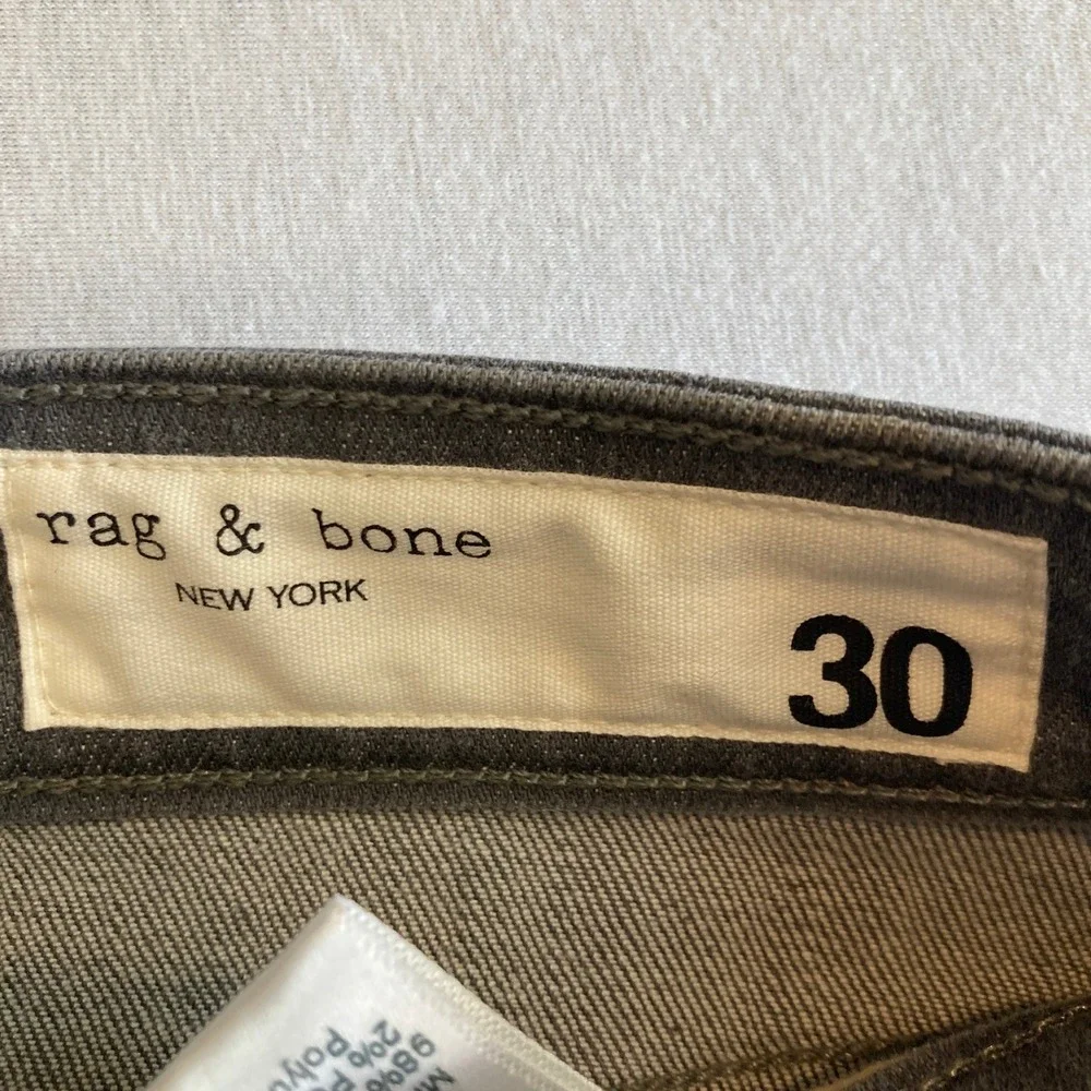 Rag & Bone Women 30x30 Nina High-Rise Skinny Jeans Grey WDD21P2664K0GR USA